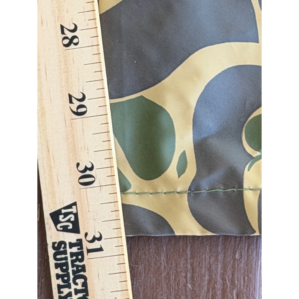 Vintage Cabelas Duck Camo Rain Pants Mens Large PVC Coated Nylon 90s Hunting - Picture 3 of 6